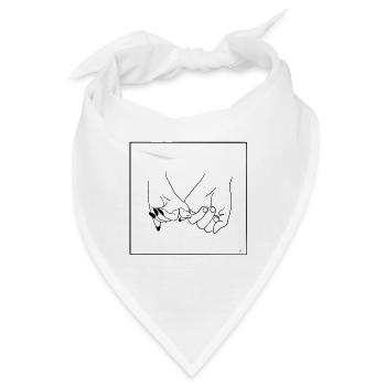 hand in hand - Bandana - Weiß - Vorne