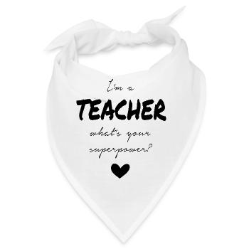 Lehrer - Bandana - Weiß - Vorne