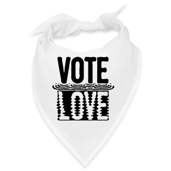 Vote Love - Bandana - Weiß - Vorne