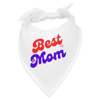 Best Mom - Bandana - Weiß - Vorne
