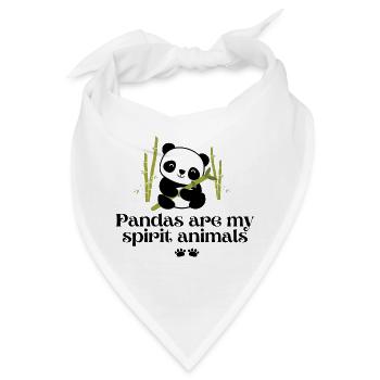 Pandas sind mein Geisttier - Bandana - Weiß - Vorne
