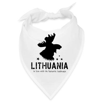 Lithuania Litauen litauisch - Bandana - Weiß - Vorne