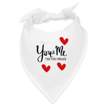Du und ich für immer - Bandana - Weiß - Vorne