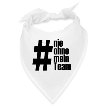 ohne mein team - Bandana - Weiß - Vorne