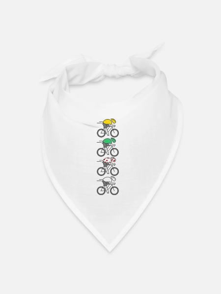 Cycling France Champion Trikot - Bandana Dreieckstuch - Weiß