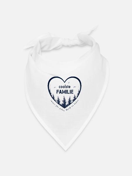 coolste Familie - Bandana Dreieckstuch - Weiß
