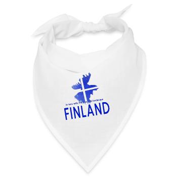 Finland Suomi - Bandana Dreieckstuch - Weiß - Vorne