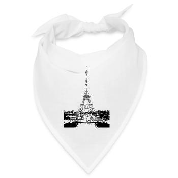 Paris. - Bandana Dreieckstuch - Weiß - Vorne
