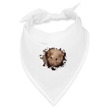 hamster - Bandana Dreieckstuch - Weiß - Vorne