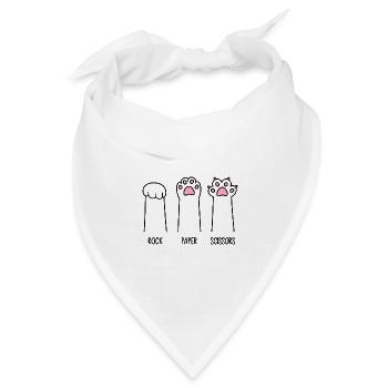 Rock Paper Scissors - Bandana Dreieckstuch - Weiß - Vorne