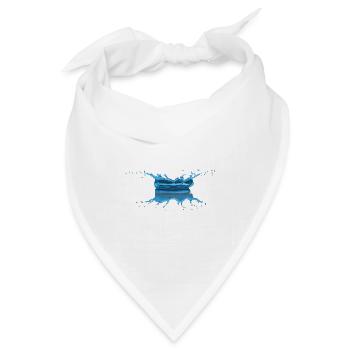 Wassertropfen - Bandana Dreieckstuch - Weiß - Vorne