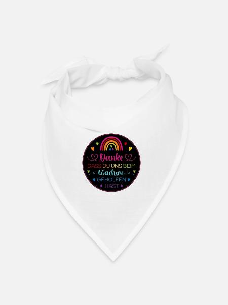 Danke dass Du uns beim Wachsen geholfen hast - Bandana Dreieckstuch - Weiß