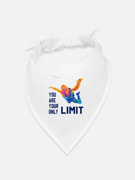 Skydive Fallschirmspringer Skydiver Freifall - Bandana Dreieckstuch - Weiß