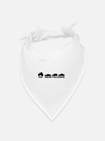 Ich meine Follower - Bandana Dreieckstuch - Weiß