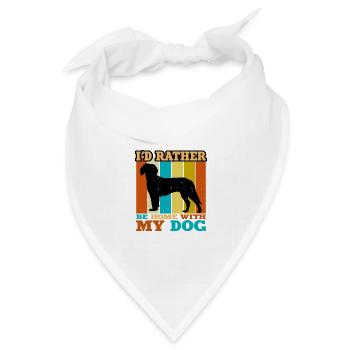Deutsche Bracke Hundeliebe Silhouette Vintage Sunset - Bandana Dreieckstuch - Weiß - Vorne