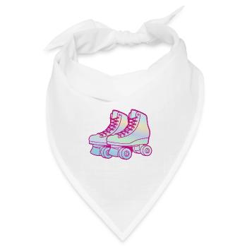 Rollschuhe Roller Skates Kinder Rollschuh Mädchen - Bandana Dreieckstuch - Weiß - Vorne