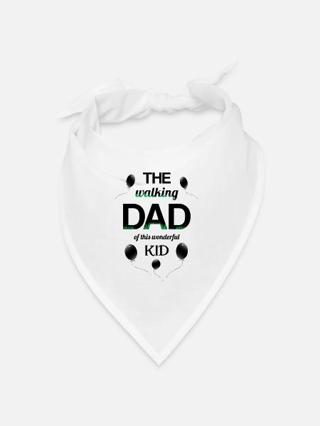 walking dad kid proud dad child - Bandana Dreieckstuch - Weiß
