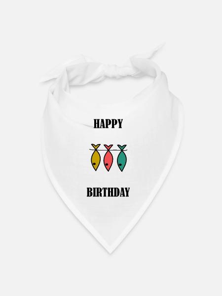 ALLES GUTE ZUM GEBURTSTAG. ALLES GUTE ZUM GEBURTSTAG. JAHRESTAG. - Bandana Dreieckstuch - Weiß