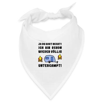 völlig untercampt wohnwagen - Bandana Dreieckstuch - Weiß - Vorne