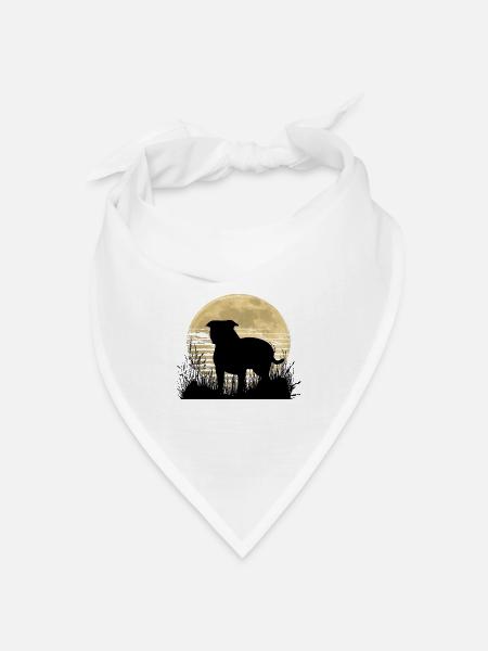 American Bully XL blue line künstlerisches Design - Bandana Dreieckstuch - Weiß