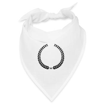 Laurel Wreath Vintage Award Badge Frame Vector - Bandana Dreieckstuch - Weiß - Vorne