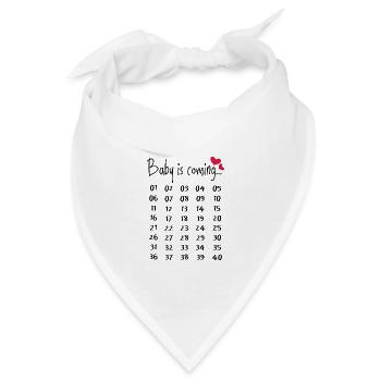 Lustiges Schwangerschaft Schwanger Geschenk Eltern - Bandana Dreieckstuch - Weiß - Vorne