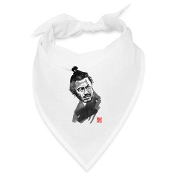 Toshiro Mifune: ein großer japanischer Schauspieler - Bandana Dreieckstuch - Weiß - Vorne