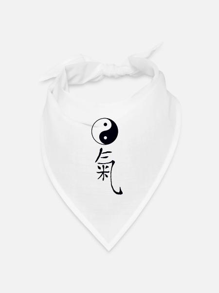 tao qi - Bandana Dreieckstuch - Weiß
