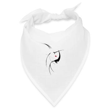 Vogel Schwalben - Bandana Dreieckstuch - Weiß - Vorne