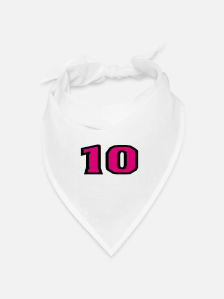10. 10 JAHRE. 10-JÄHRIGES JUBILÄUM. 10-JÄHRIGES JUBILÄUM. - Bandana Dreieckstuch - Weiß