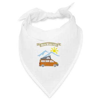 womo ruft - Bandana Dreieckstuch - Weiß - Vorne