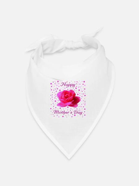 mothers day Muttertag - Bandana Dreieckstuch - Weiß