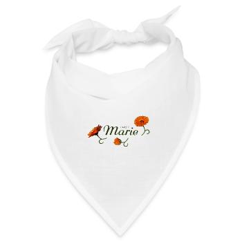 Marie Geburtstag Marie Namenstag Marie - Bandana Dreieckstuch - Weiß - Vorne