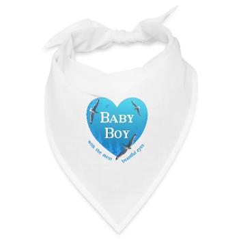 baby boy - Bandana Dreieckstuch - Weiß - Vorne