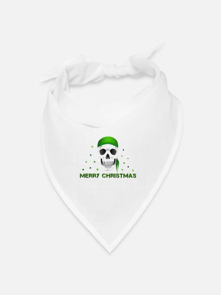 Merry Christmas - Bandana Dreieckstuch - Weiß