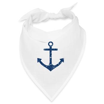 Anker - Bandana Dreieckstuch - Weiß - Vorne