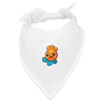 Sea Squirt Cartoon Kawaii Aquarell Illustration - Bandana Dreieckstuch - Weiß - Vorne