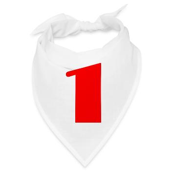 1. 1 JAHR. 1. JAHRESTAG. 1 JAHR GEBURTSTAG - Bandana Dreieckstuch - Weiß - Vorne