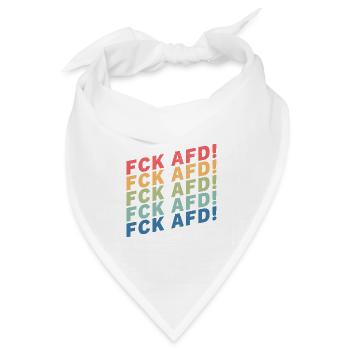 FCK AFD - Bandana Dreieckstuch - Weiß - Vorne