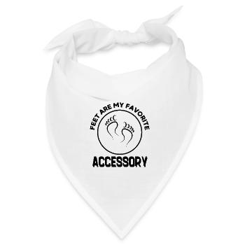 Füße sind mein liebstes Accessoire - Bandana Dreieckstuch - Weiß - Vorne