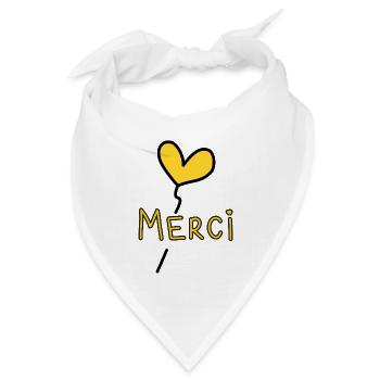 VIELEN DANK. DANKE. VIELEN DANK. JAHRESTAG. GEBURT. - Bandana Dreieckstuch - Weiß - Vorne