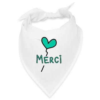 VIELEN DANK. DANKE. VIELEN DANK. JAHRESTAG. GEBURT. - Bandana Dreieckstuch - Weiß - Vorne