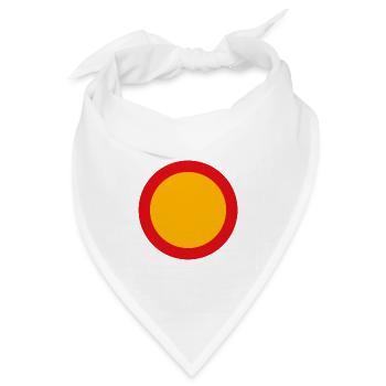 schild rund blanco - Bandana Dreieckstuch - Weiß - Vorne
