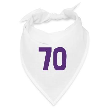 70. 70 JAHRE. 70-JÄHRIGES JUBILÄUM. 70-JÄHRIGES JUBILÄUM. - Bandana Dreieckstuch - Weiß - Vorne