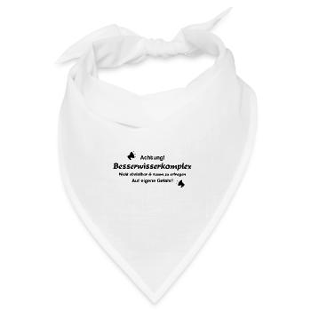 Besserwisser Schlaumeier Alleswisser - Bandana Dreieckstuch - Weiß - Vorne