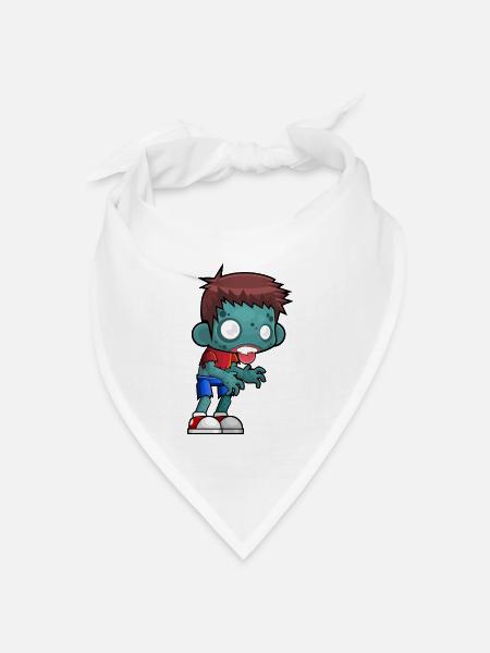 Zombie - Bandana Dreieckstuch - Weiß