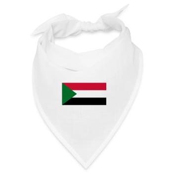 Sudan – Flaggenwappen, dreieckiges Emblem - Bandana Dreieckstuch - Weiß - Vorne