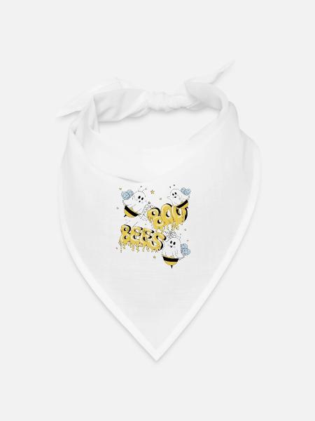 Boo Bees - Bandana Dreieckstuch - Weiß
