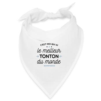 Bester Onkel - Superonkel - Bandana Dreieckstuch - Weiß - Vorne