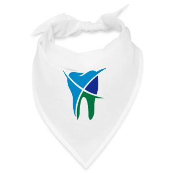 Zahn 3-farbig - Bandana Dreieckstuch - Weiß - Vorne